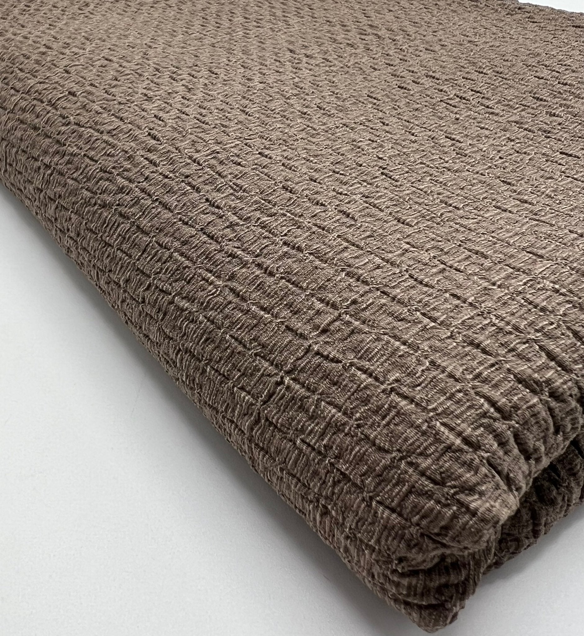 Mocha Nacho Soft Textured Stretch Fabric - T9 Fabrics